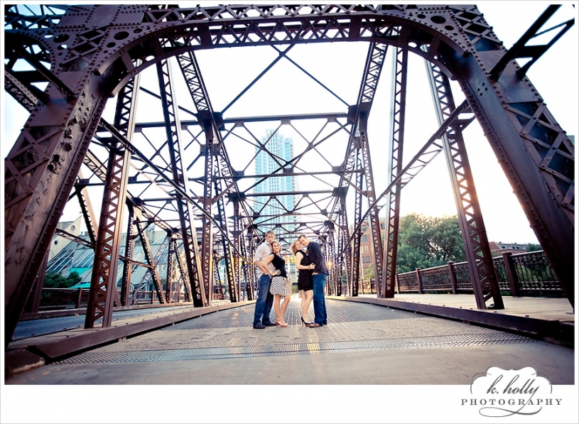 chicago engagement just because anniversary photography river bridge