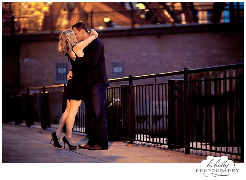 chicago engagement just because anniversary photography river bridge