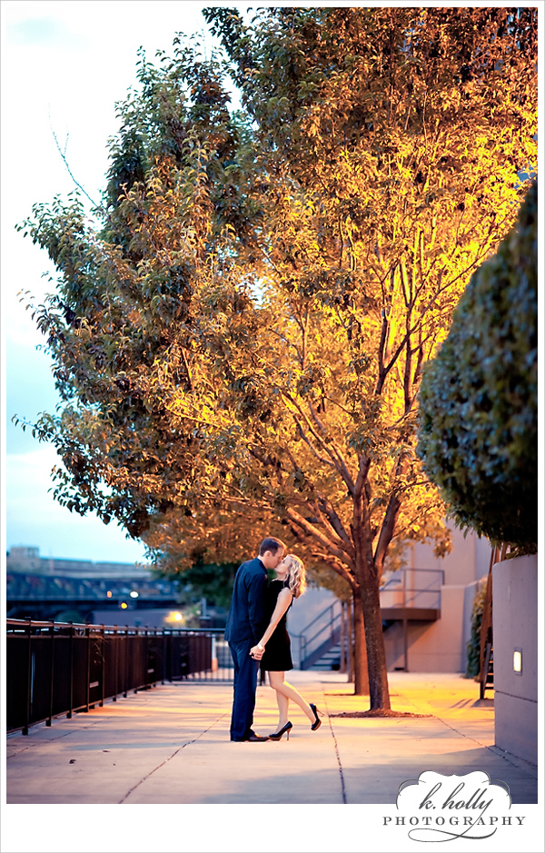 chicago engagement just because anniversary photography river bridge